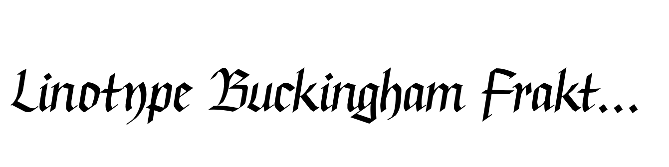 Linotype Buckingham Fraktur Regular DFR